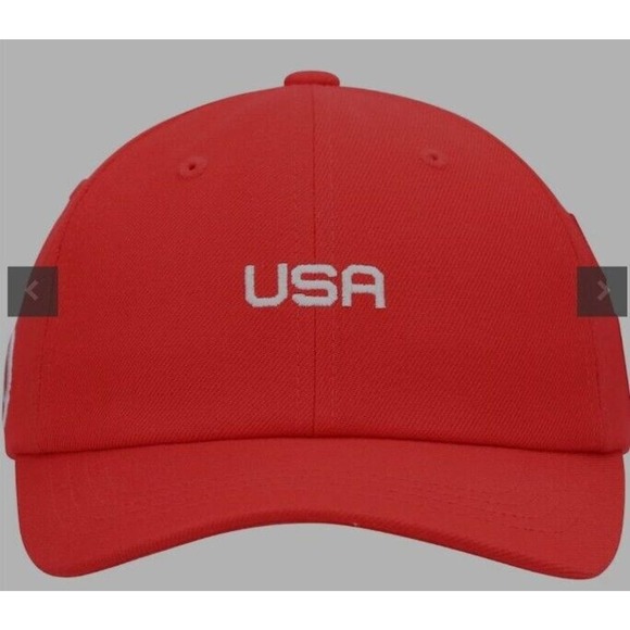 Hurley Team USA Olympics Adjustable Strapback Cap Hat Red One Size New With Tags - Picture 2 of 6
